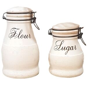 1960s Italy Dante Baldelli Flour and Sugar Canisters Rare